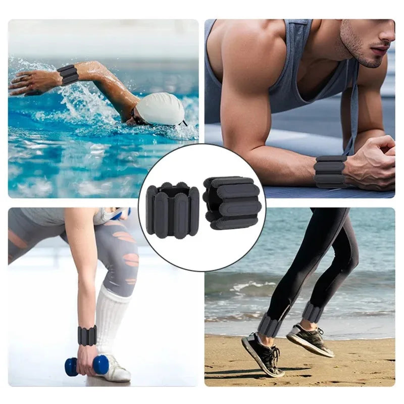 Ankle And Wrist Weights Set 1 Pair 450g 900g Adjustable