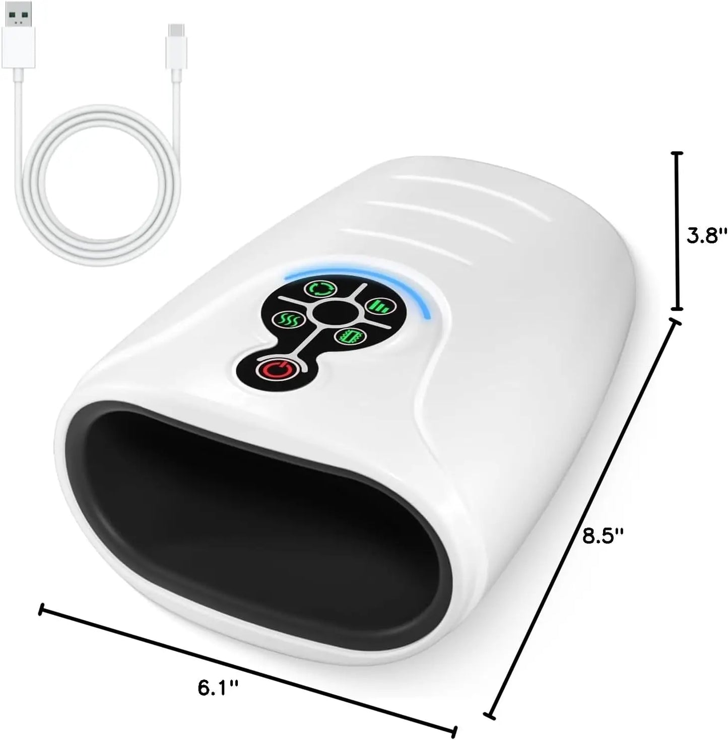 LINGTENG Hand Massager Cordless Heated Massage for Relaxation Home Office