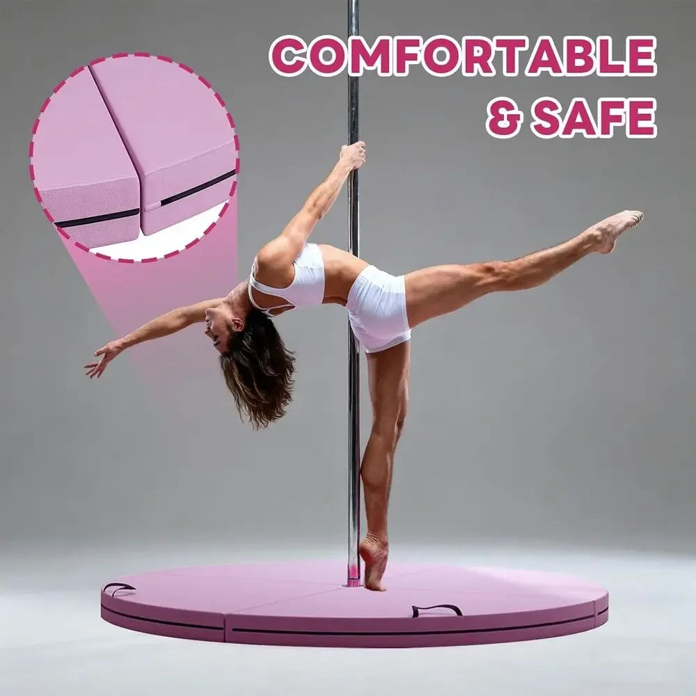 Portable Circular Dance Pole Crash Mat For Exercise And Yoga Safety
