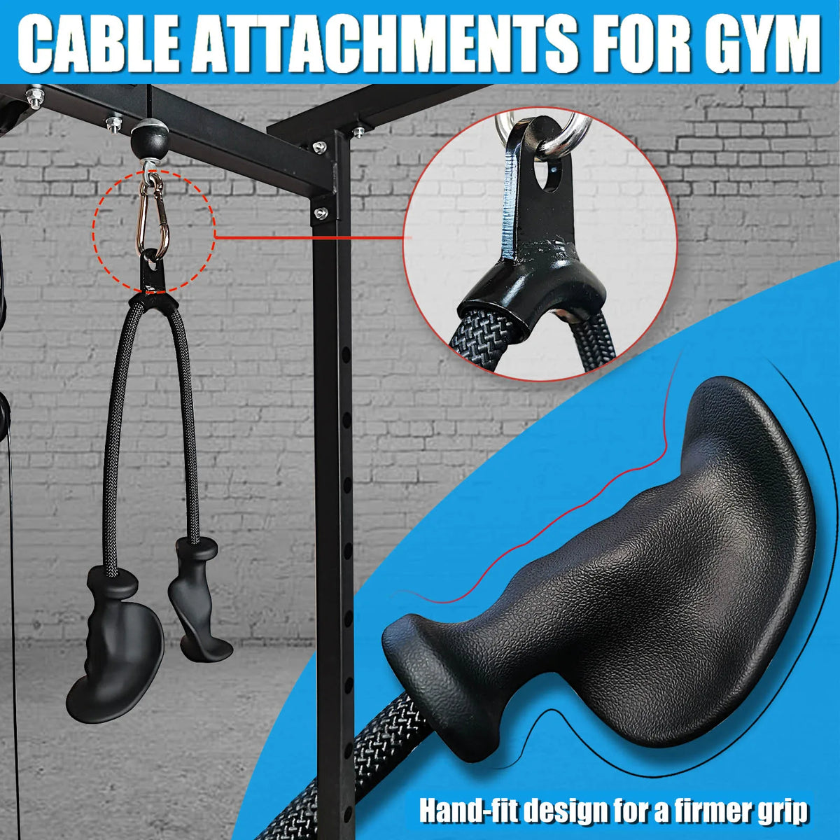 MARSAFIT Ergonomic Tricep Rope Pulldown Attachment For Home Gyms