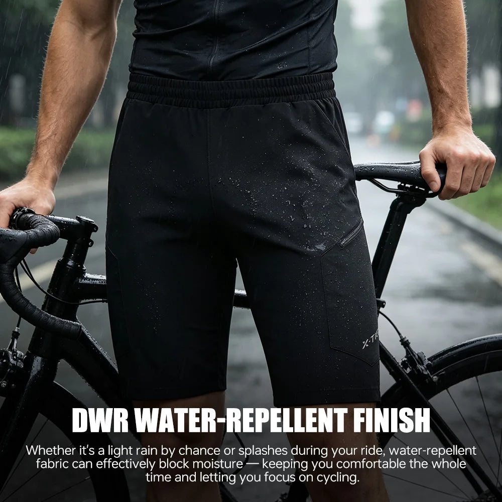 X-TIGER 2 In 1 Cycling Shorts Padded MTB Wearproof Waterproof