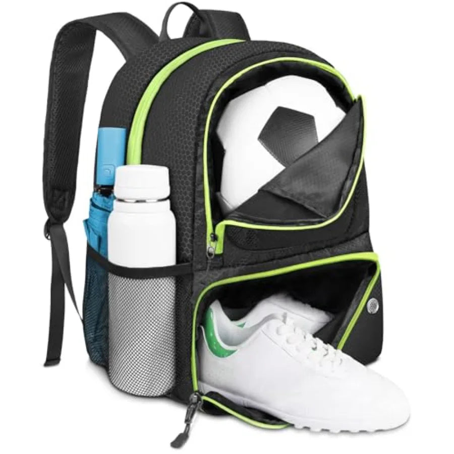 Soccer Backpack, with Ball Holder, Water resistant Sport Equipment Bags Fit Basketball Volleyball Football