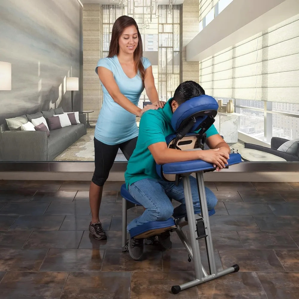 Portable Electronic Massage Chair With Carry Case And Sternum Pad
