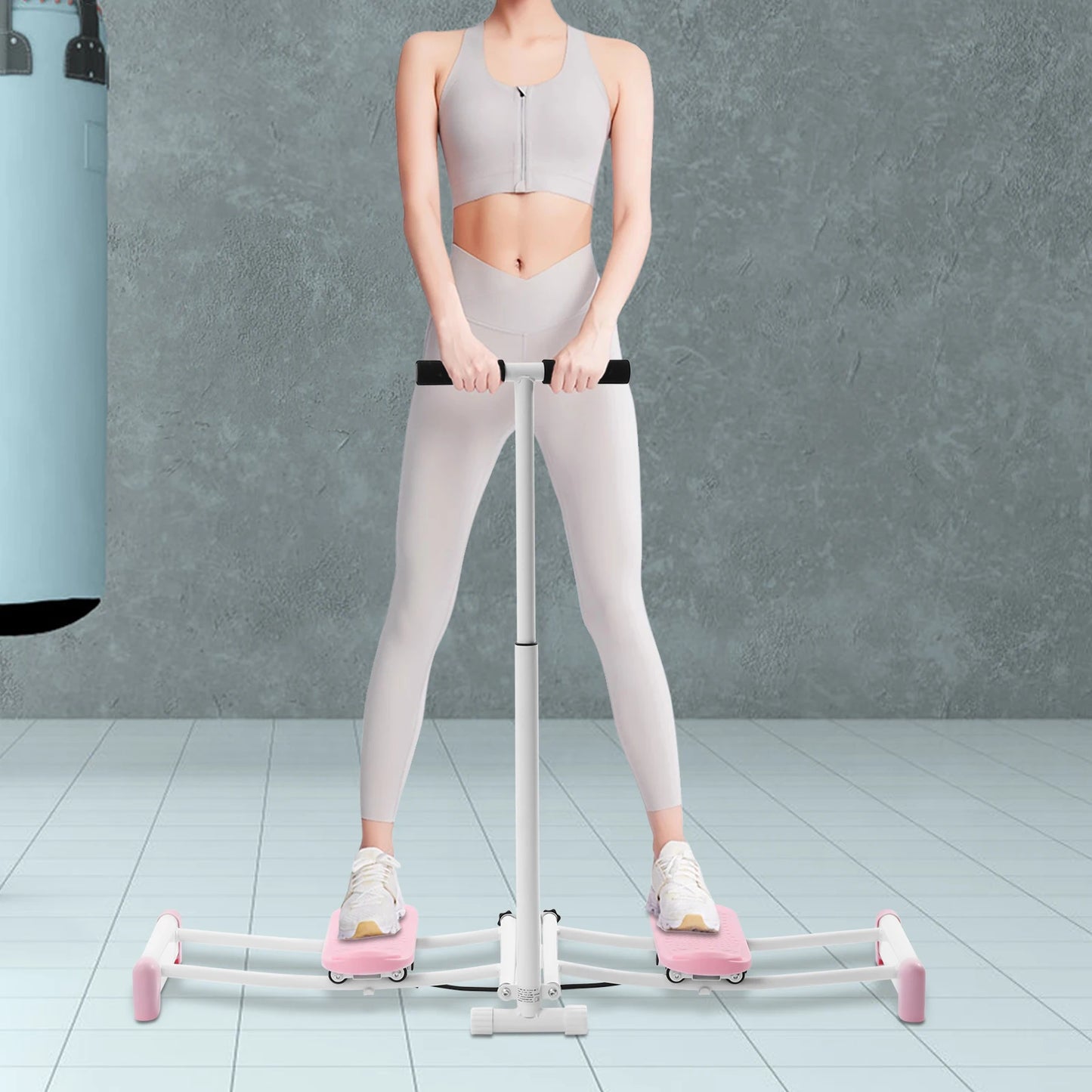 Pelvic Floor Exercise Machine With Skiing Motion Simulator And Foldable Steel