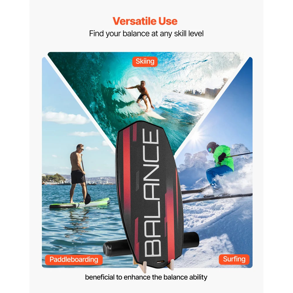 3-Level Adjustable Balance Board With Roller For Core Training