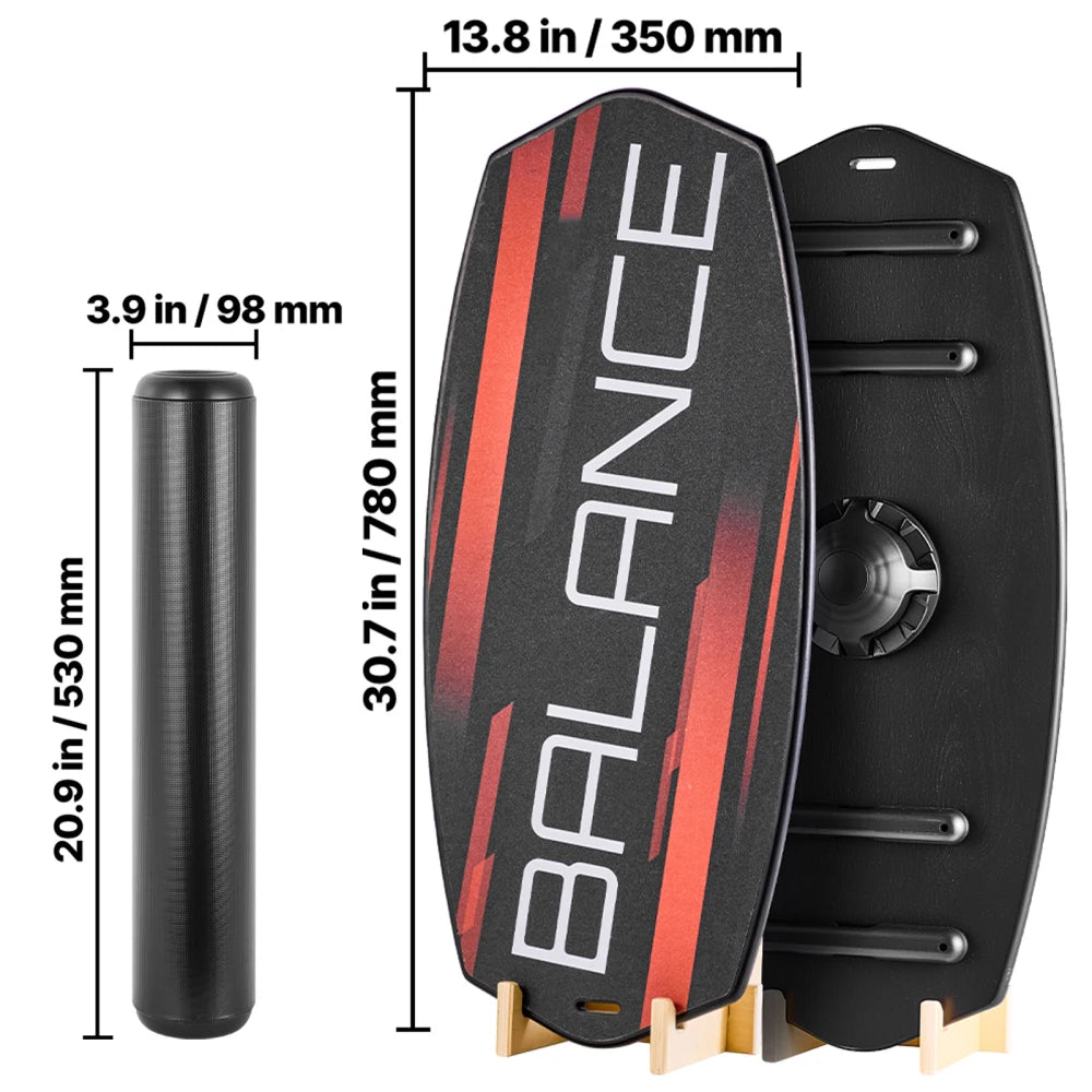 3-Level Adjustable Balance Board With Roller For Core Training