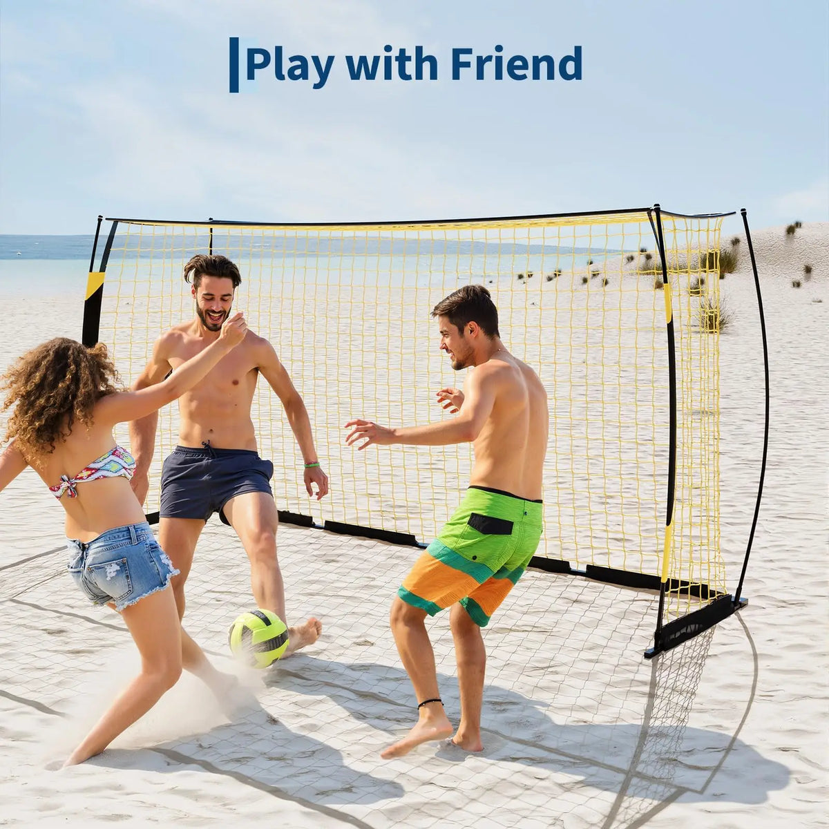 HiMISS Portable Foldable Soccer Goal With Heavy Duty Metal Frame