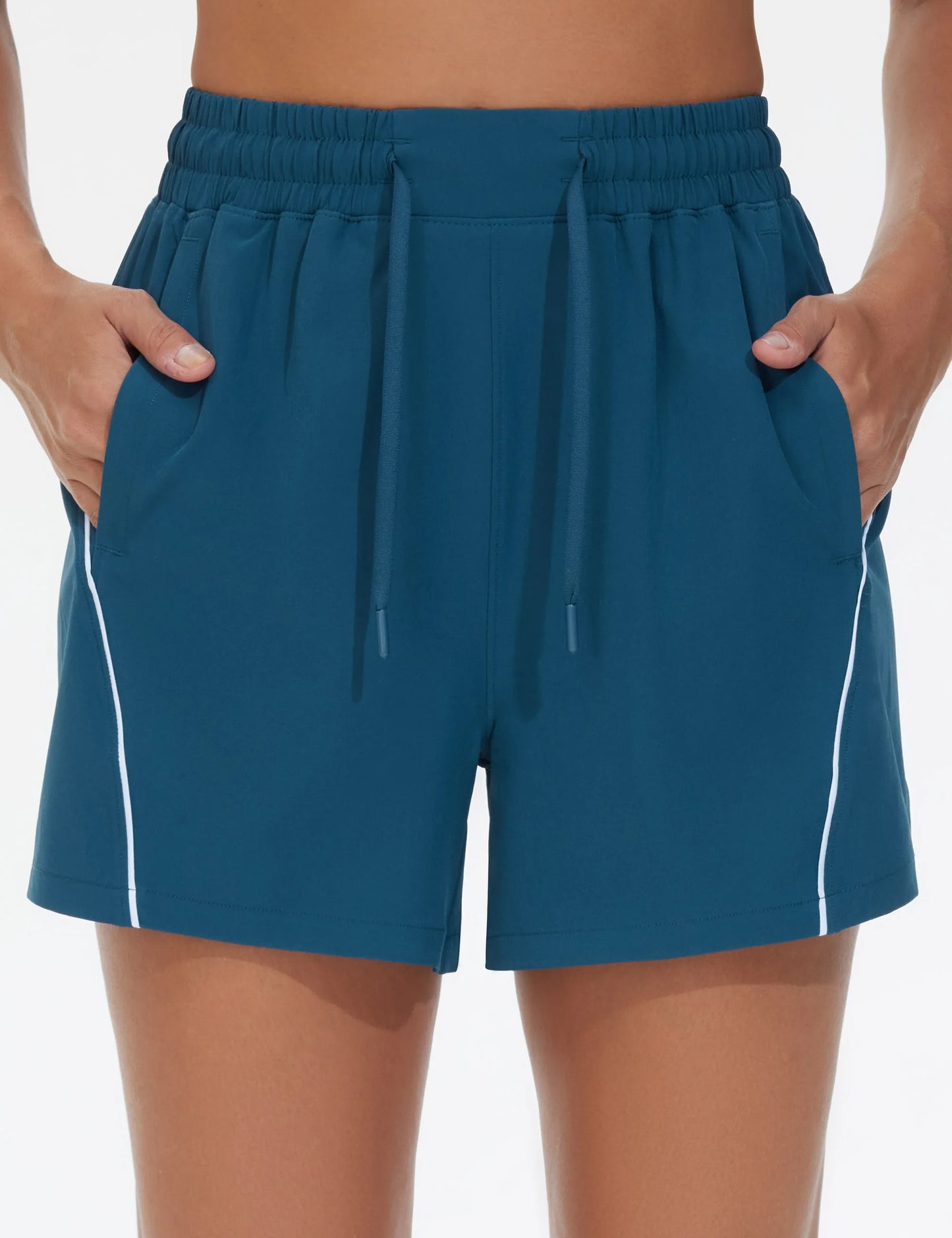 The Gym People Womens High Waist Running Shorts With Pockets