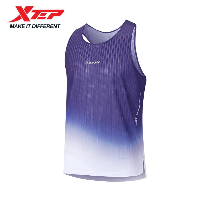 Xtep 2000km Pro Vest Men Quick Dry Breathable Running Suit