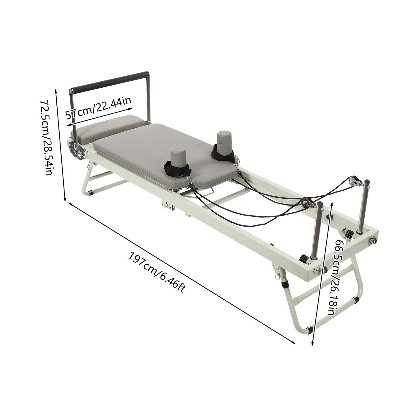 Foldable Pilates Reformer Machine For Home Fitness