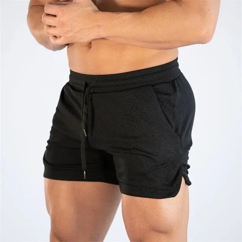 Casual Men Summer Fitness Shorts With Elastic Waist And Pockets