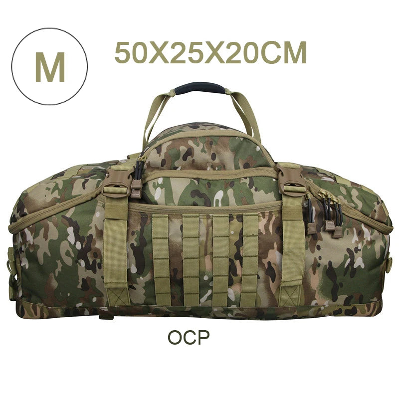 LQARMY 3 Way Duffle Bag With Backpack Crossbody Shoulder