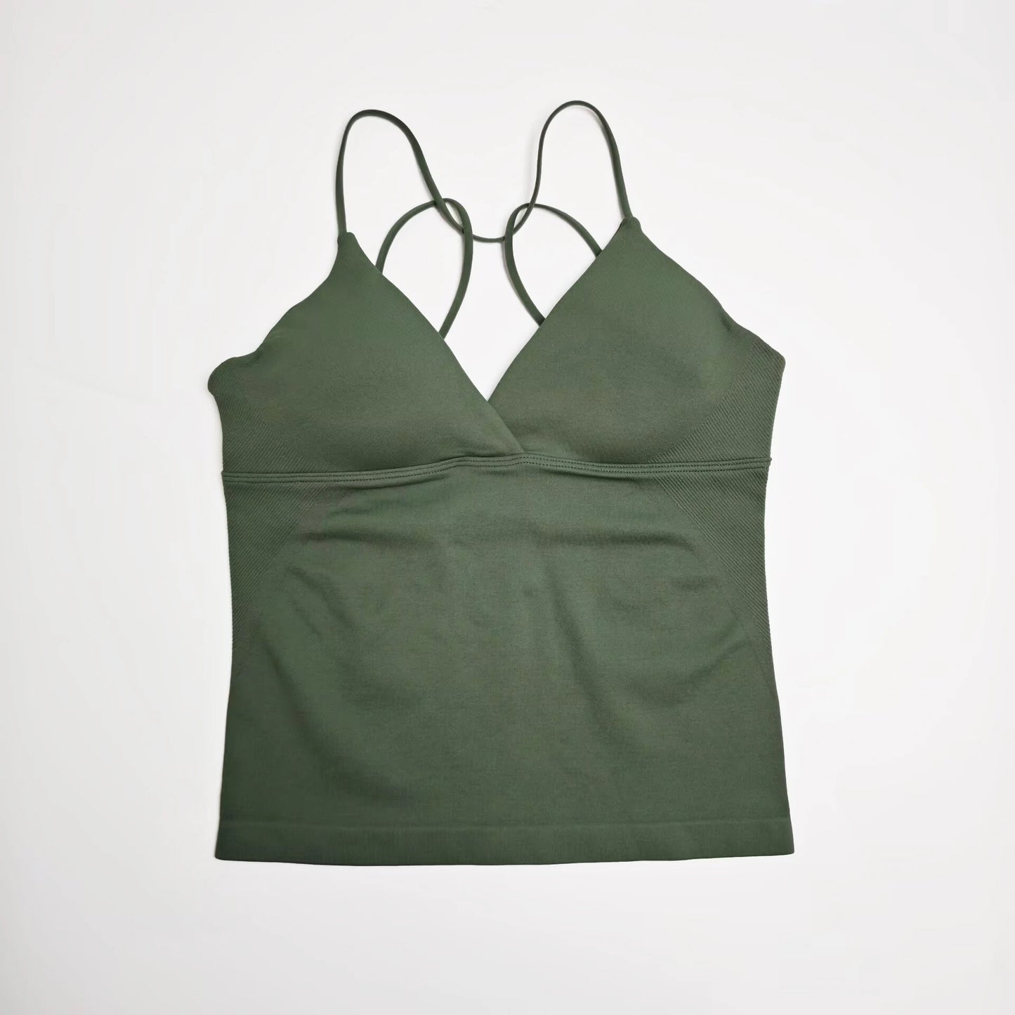 NCLAGEN Vision Twist Front Longline Top Women Seamless Yoga Tank