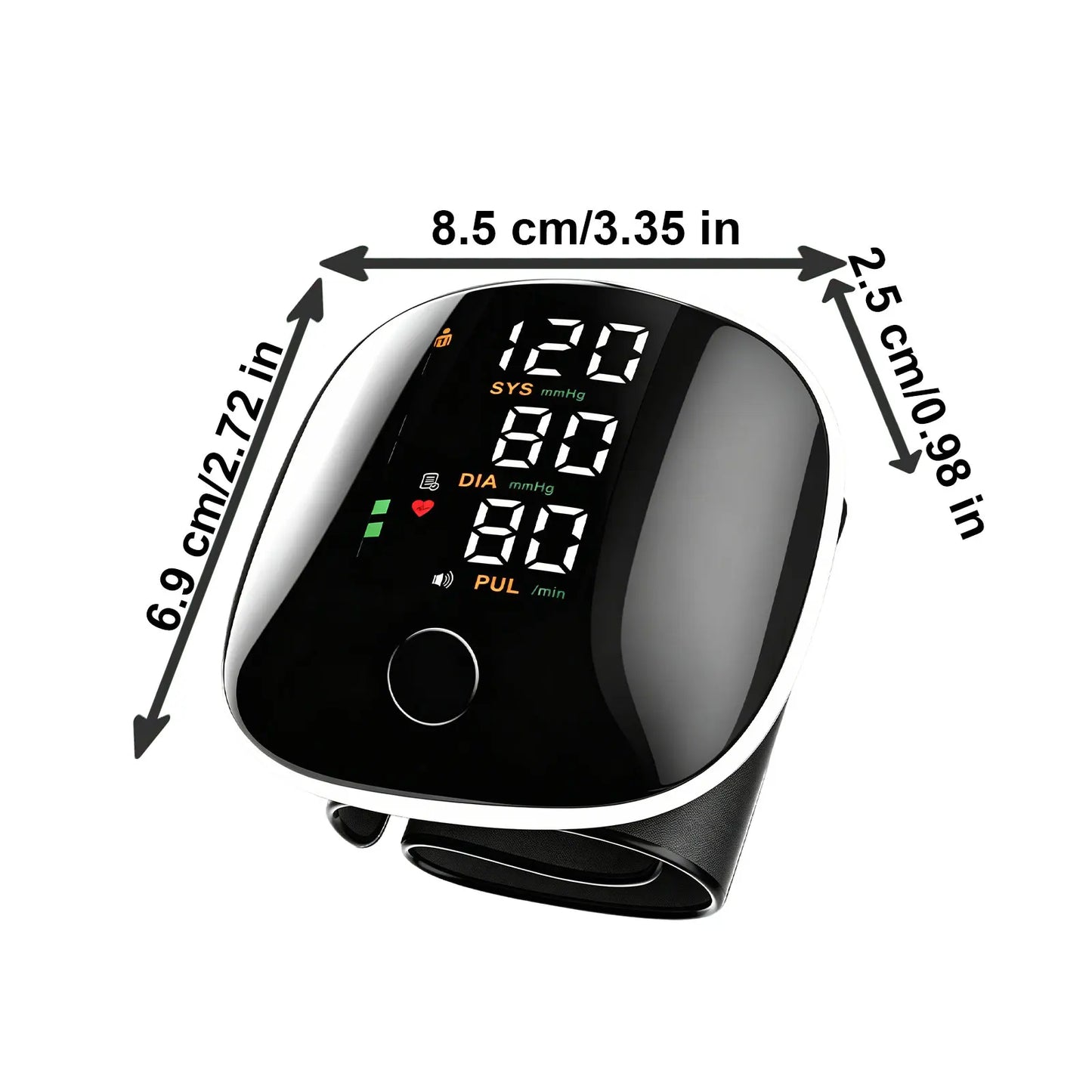 Rechargeable Wrist Blood Pressure Monitor With LCD Display 240Memory