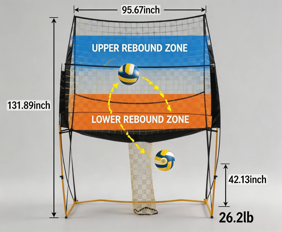 Adjustable Volleyball Training Net For Indoor Outdoor Skill Practice