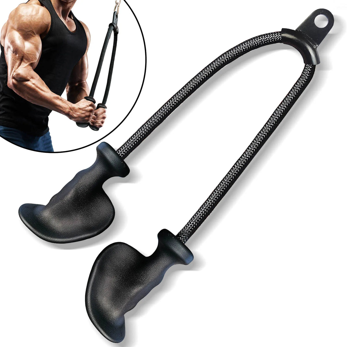 MARSAFIT Ergonomic Tricep Rope Pulldown Attachment For Home Gyms