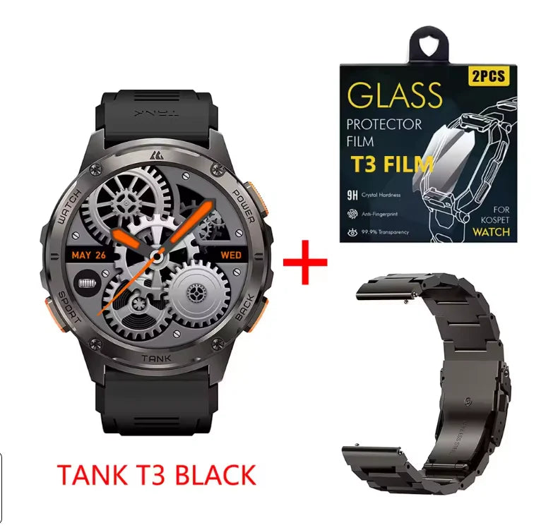 KOSPET TANK T3 Smartwatch With Calls Fitness Tracking And AMOLED