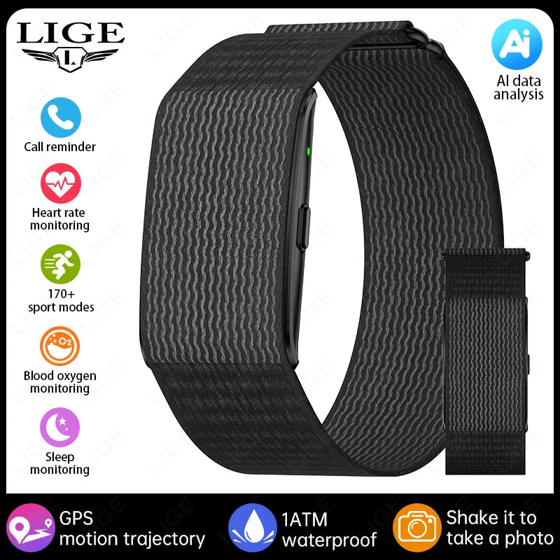 LIGE GPS Sports Smart Bracelet With Blood Pressure Health Tracker