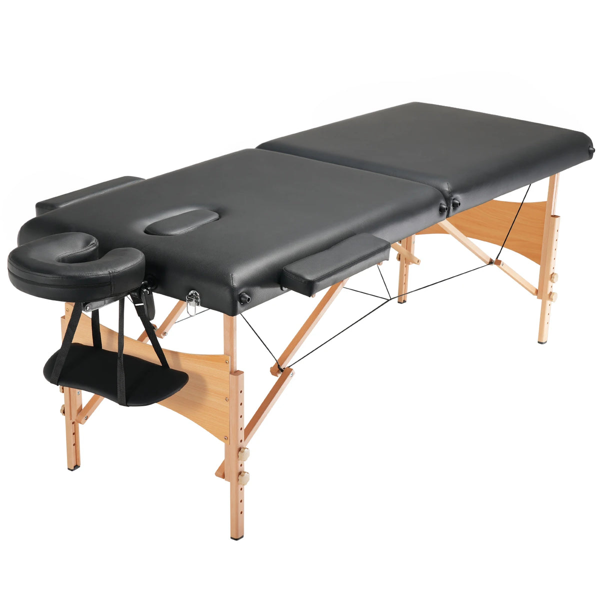 SucceBuy Portable Adjustable Folding Massage Table for Spa Salon Therapy