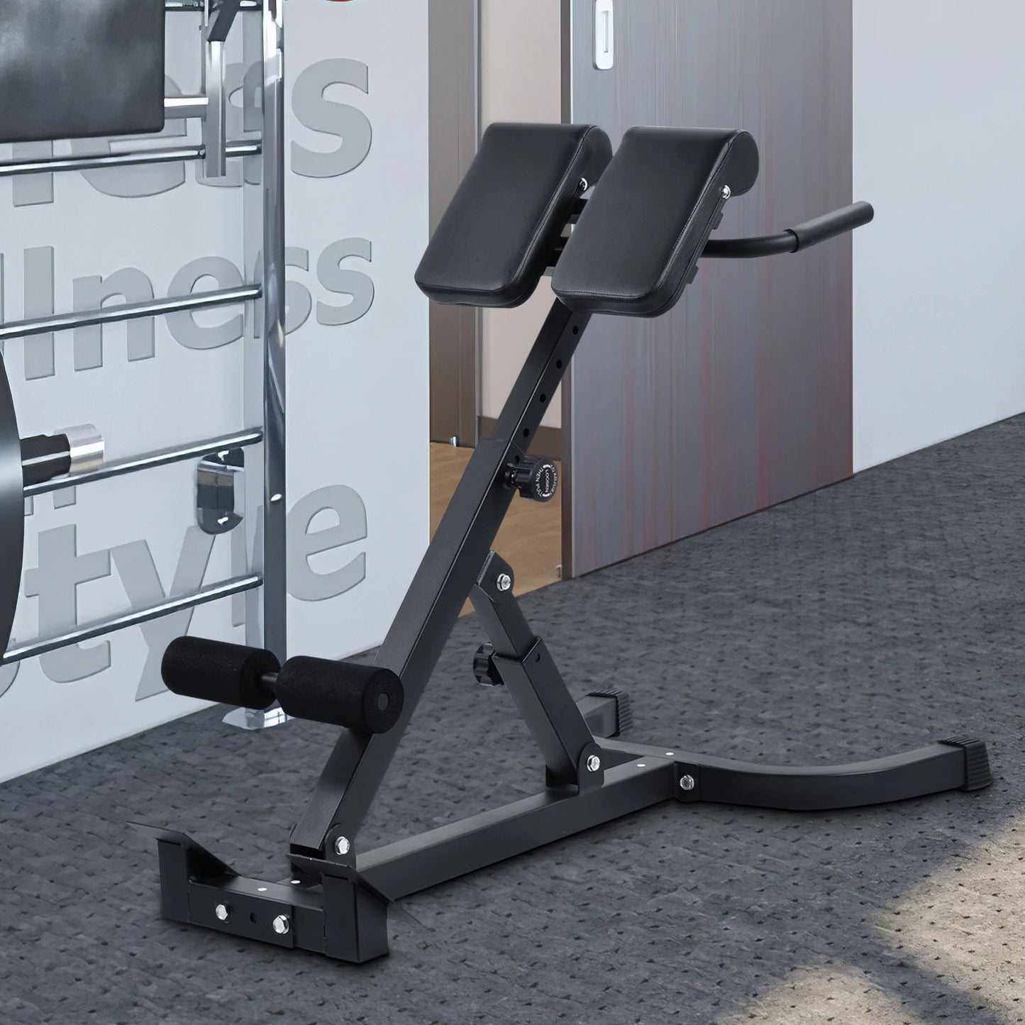 Roman Chair Back Extension Bench Folding Hyperextension For Lower Back