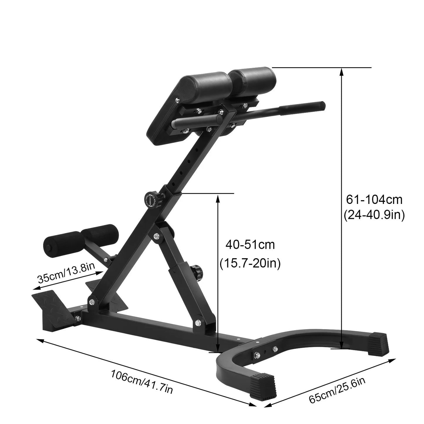 Roman Chair Back Extension Bench Folding Hyperextension For Lower Back