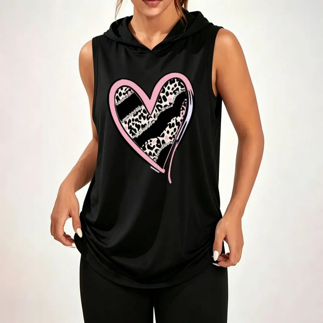 Conquer Excuses Unisex Sleeveless Hoodie With Barbell Graphic