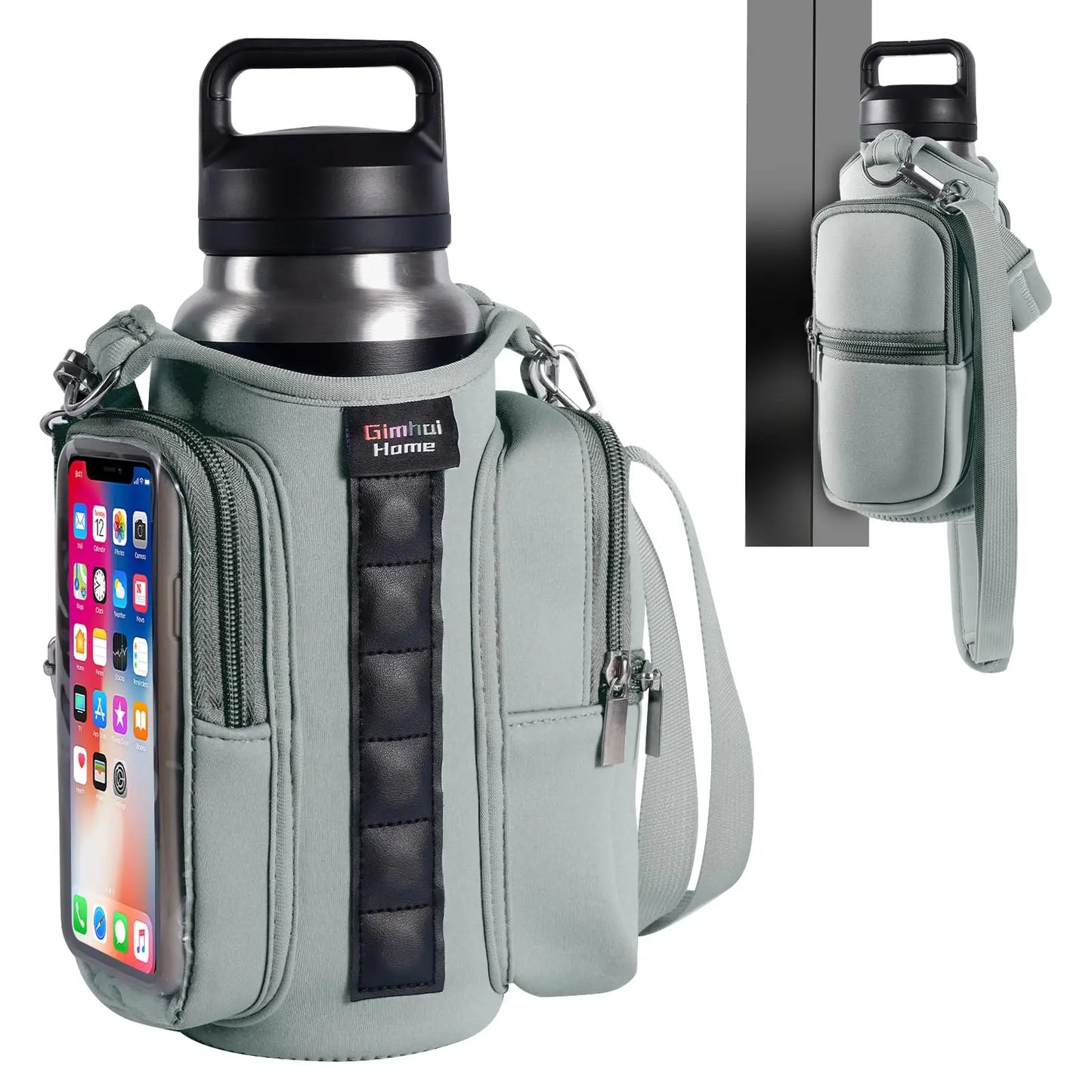 Lightweight Magnetic Water Bottle Sling Crossbody Bag With Adjustable Strap