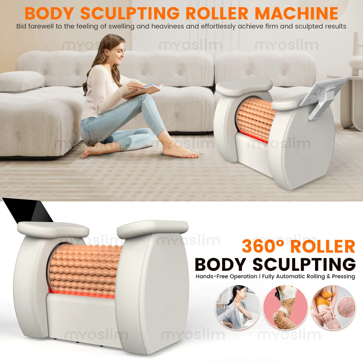 Myoslim 360 Rotary Roller Massager For Full Body Slimming