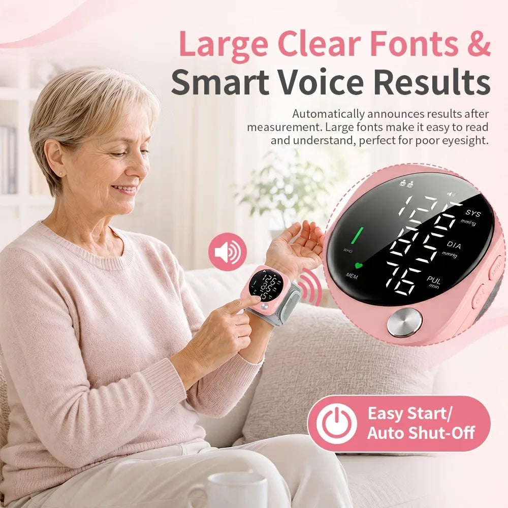 Jitesy Automatic Wrist Blood Pressure Monitor With Large LCD