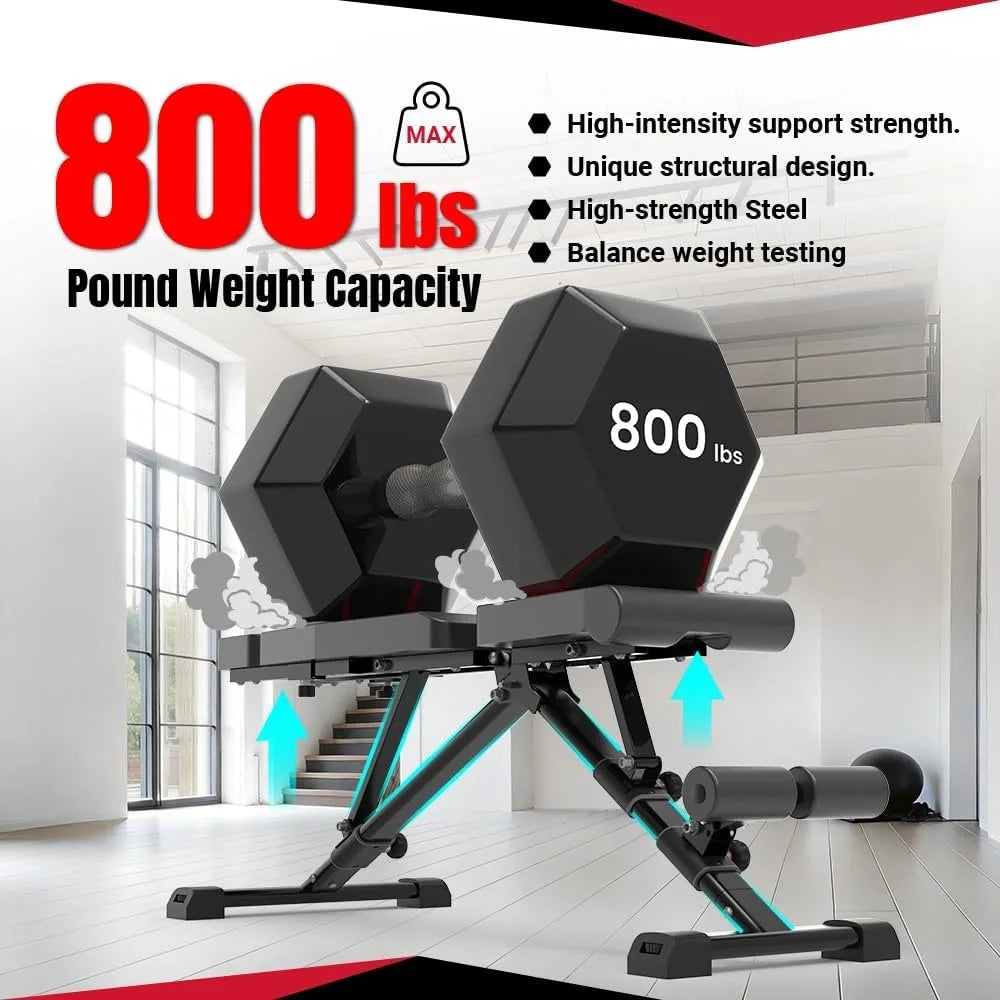 Fitness Reality Adjustable Weight Bench With Incline Decline Press Foldable