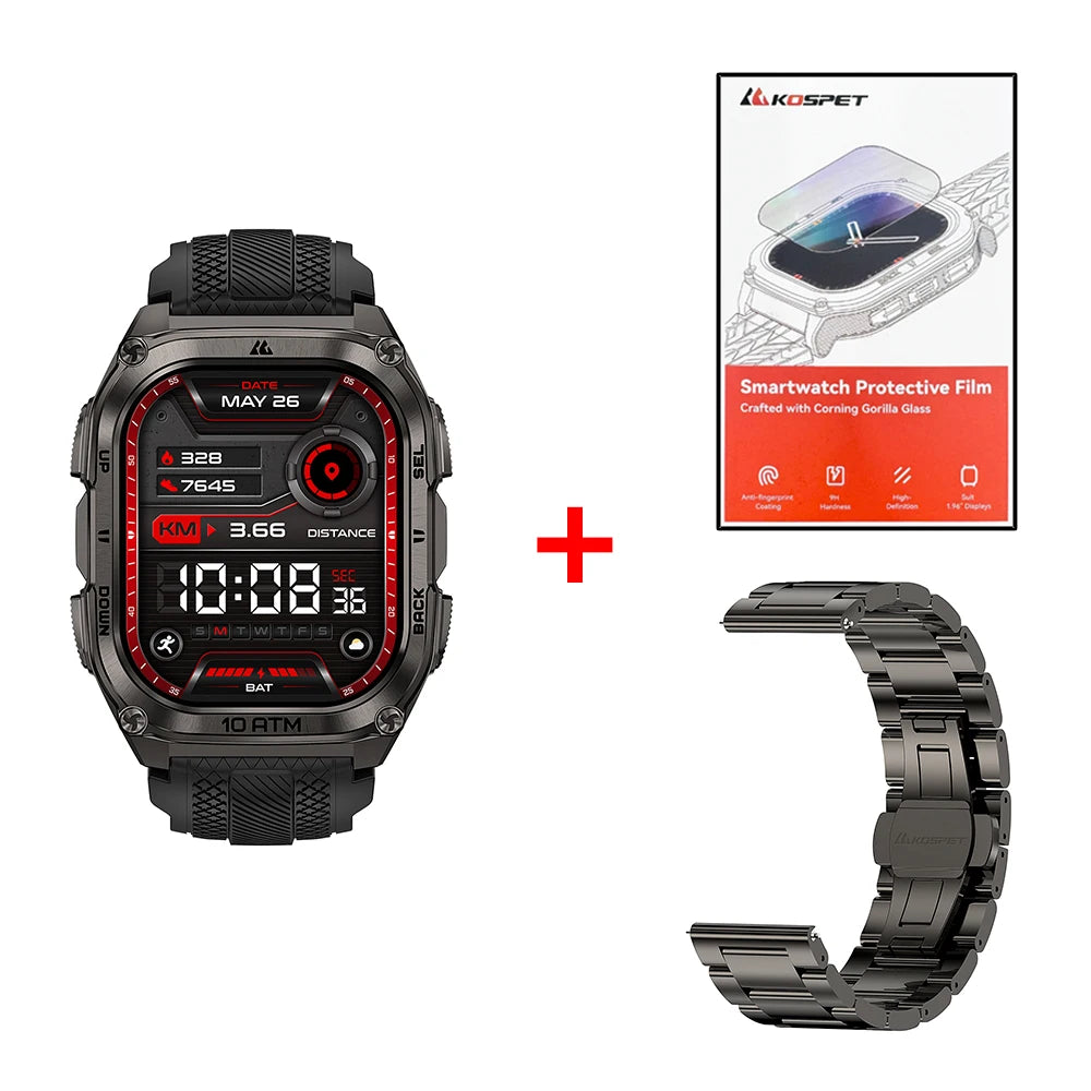 KOSPET Tank M4 Smartwatch With GPS Offline Maps 10ATM