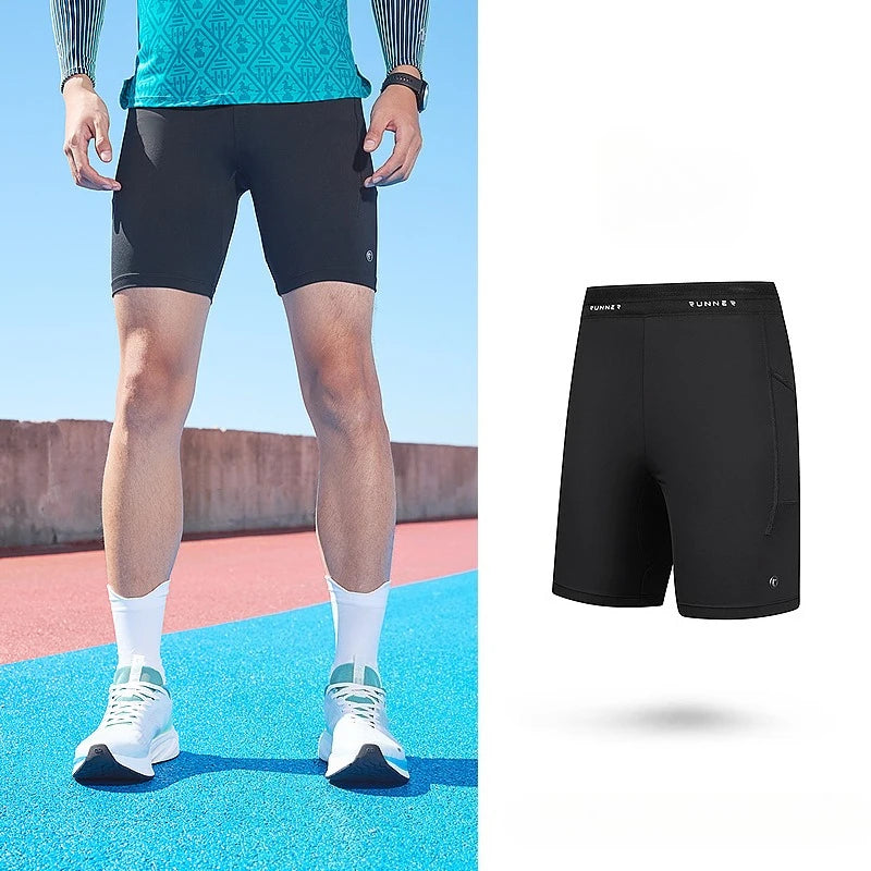 QIAODAN Marathon Men's Stretch Breathable Knit Training Shorts