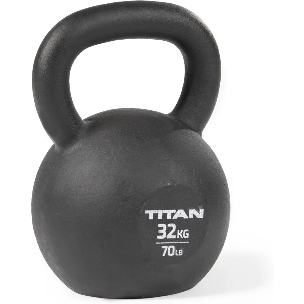 Titan Fitness Cast Iron Kettlebell Solid Construction For Full Body