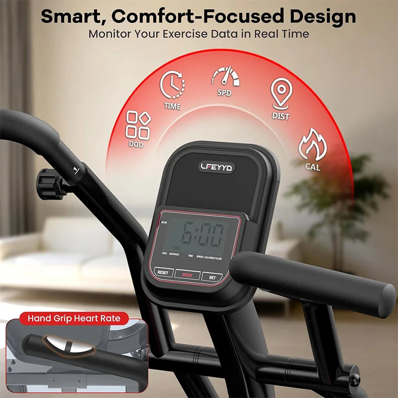 Pooboo Recumbent Exercise Bike With Magnetic Resistance and Bluetooth Display