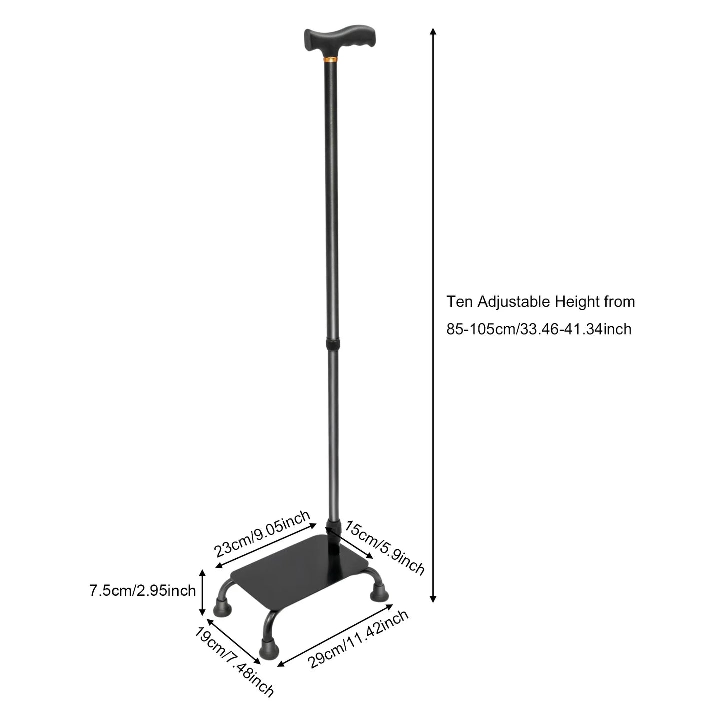 Bymaocar Safe Pedal Stair Lift Aid For Elderly Four Legged