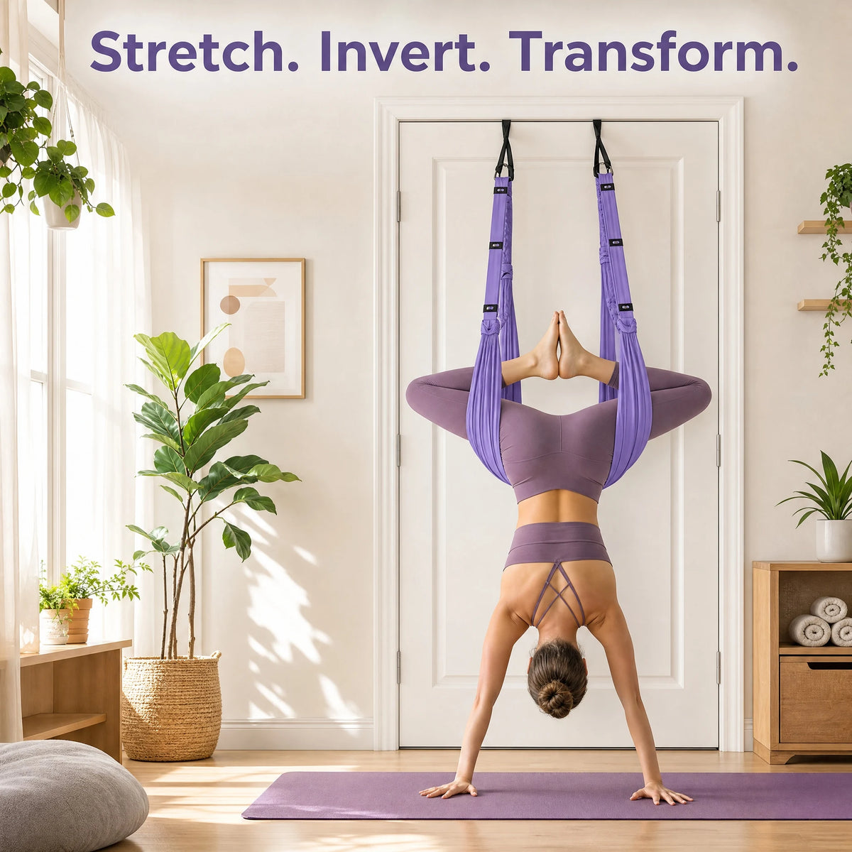 Door Mounted Aerial Yoga Strap For Home Fitness Training