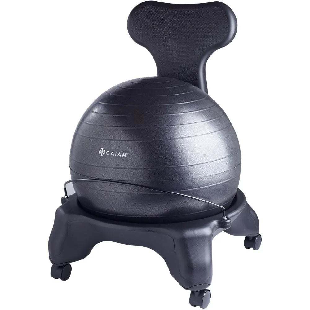 Gaiam Balance Ball Chair Classic Yoga Ball Chair Ergonomic Desk