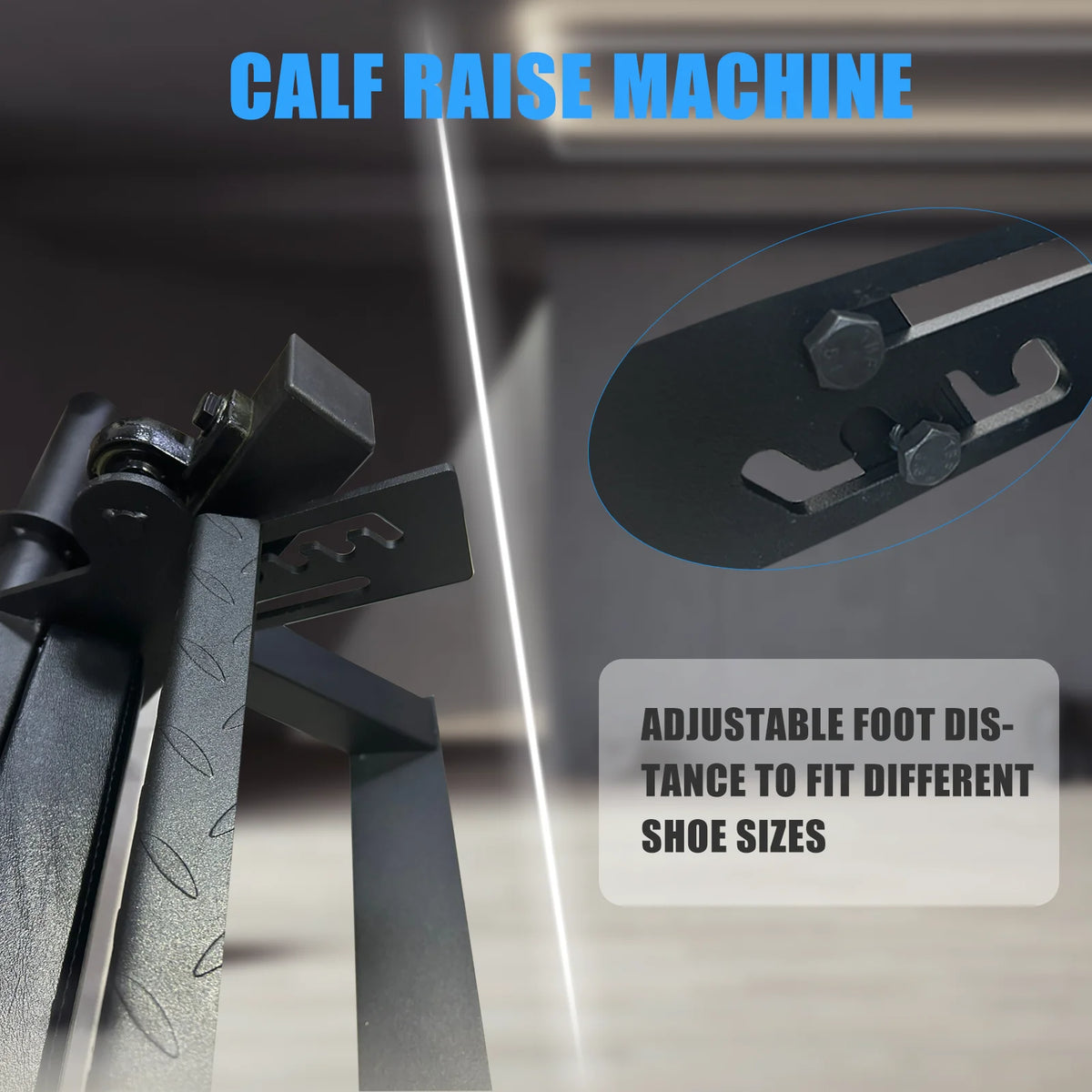 Adjustable Tibia Dorsi Calf Machine Calf Raise Machine for Calf Stretching Strength Training Fit 2 Inches Weight Plates