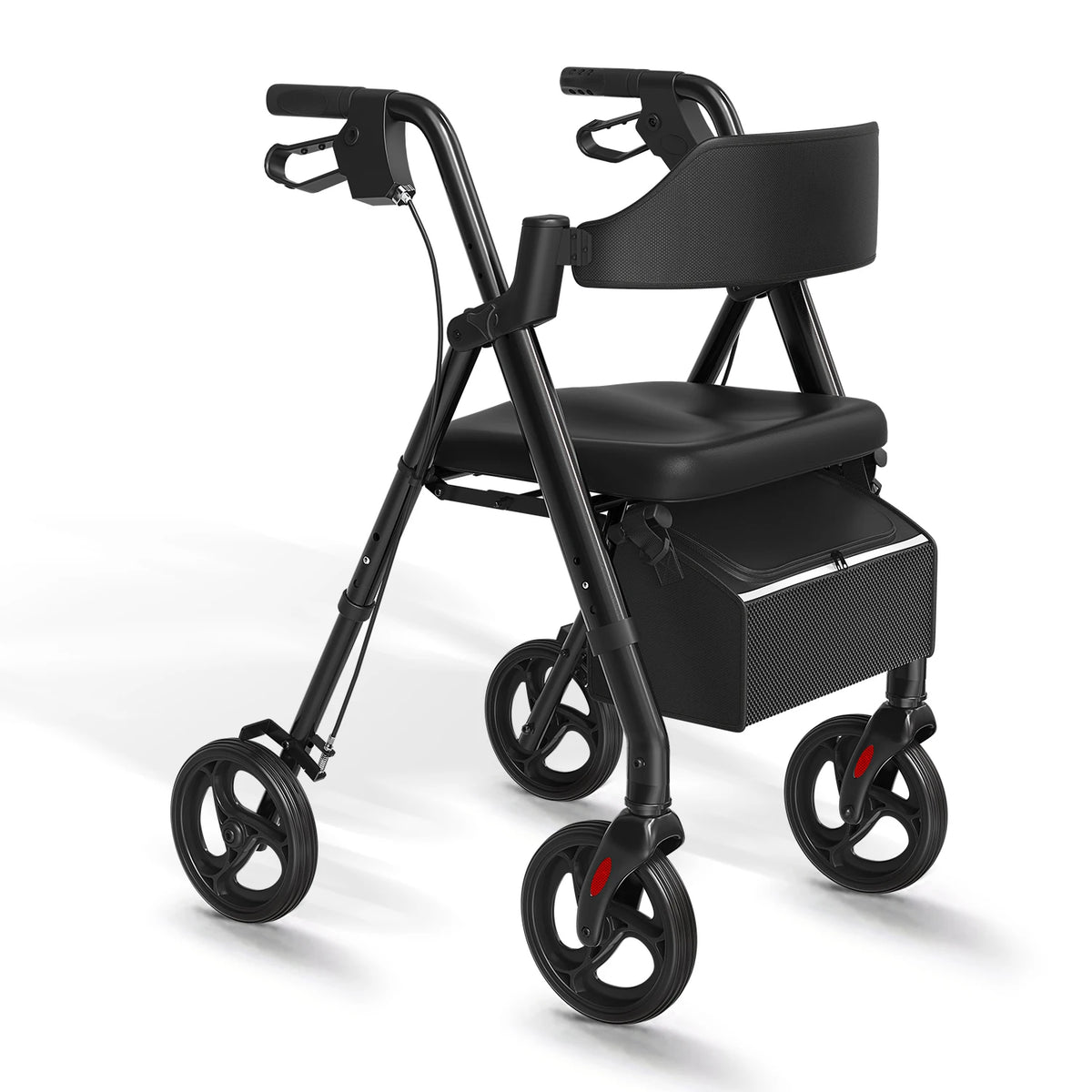 Maidesite Senior Rollator Walker With Seat And Steel Frame