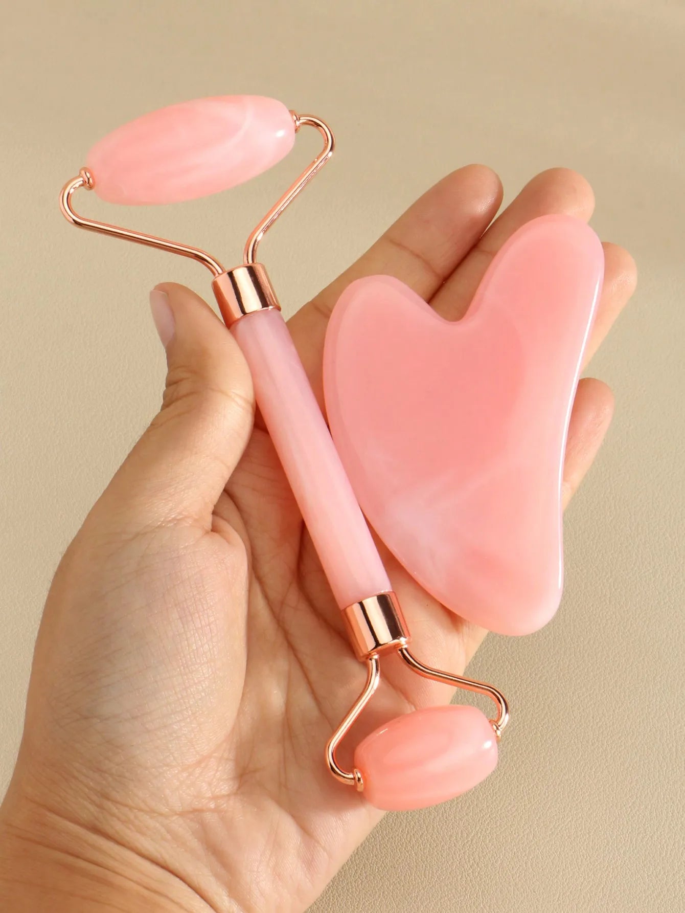 Facial Massage Tool Set Includes Roller Stick Ice Gel Pack