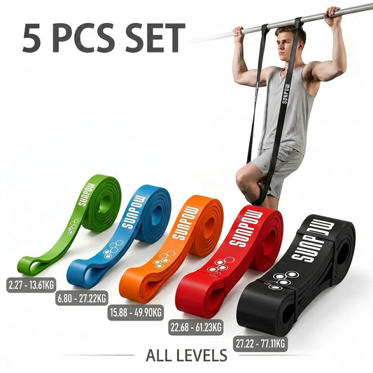 Pull Up Assistance Bands Set Of 5 Heavy Duty Latex