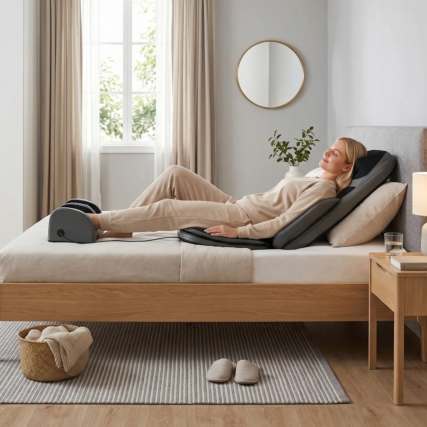 Full Body Massage Chair Pad With Three In One Massager