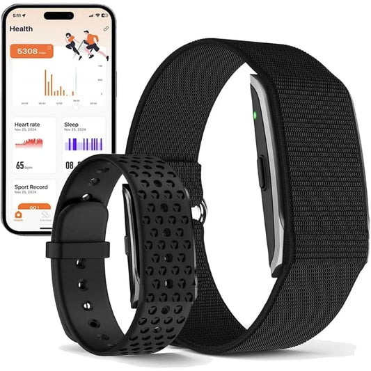 Activity Tracker Bracelet: SpO2, HR, BP, Sleep, Stress, Water-Resistant, Multi-Sport, Wearable Fitness Tracker w/ App