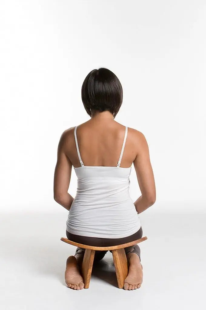 Natural Wood Meditation Bench For Yoga And Seiza Practice