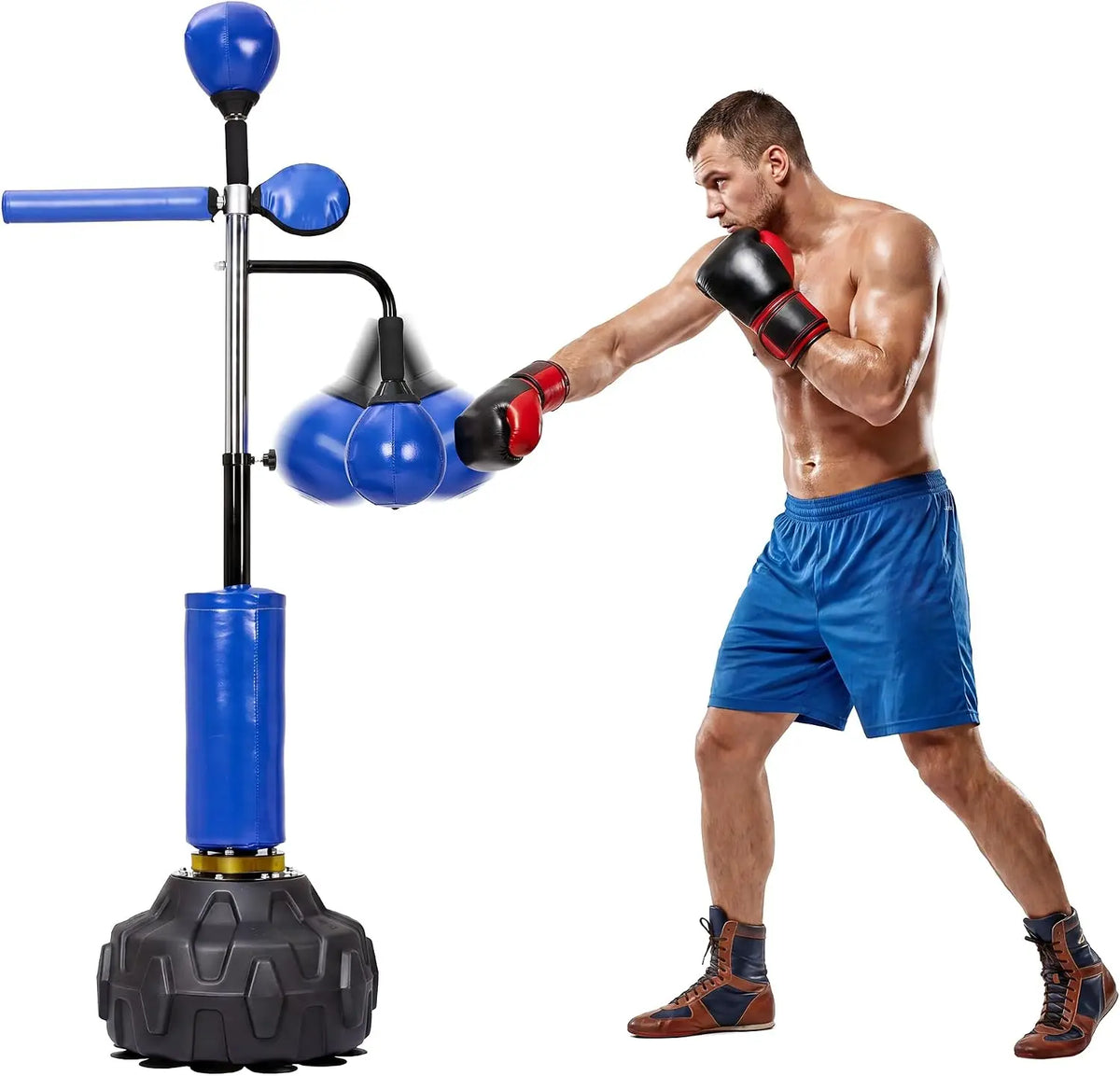Freestanding Boxing Trainer With Swivel Bar And Speed Balls
