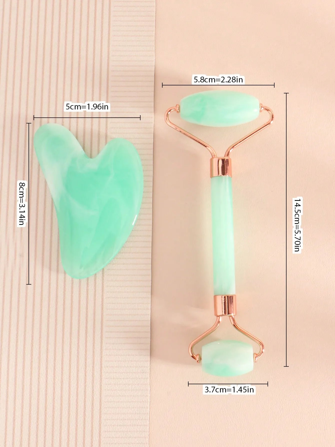 Facial Massage Tool Set Includes Roller Stick Ice Gel Pack