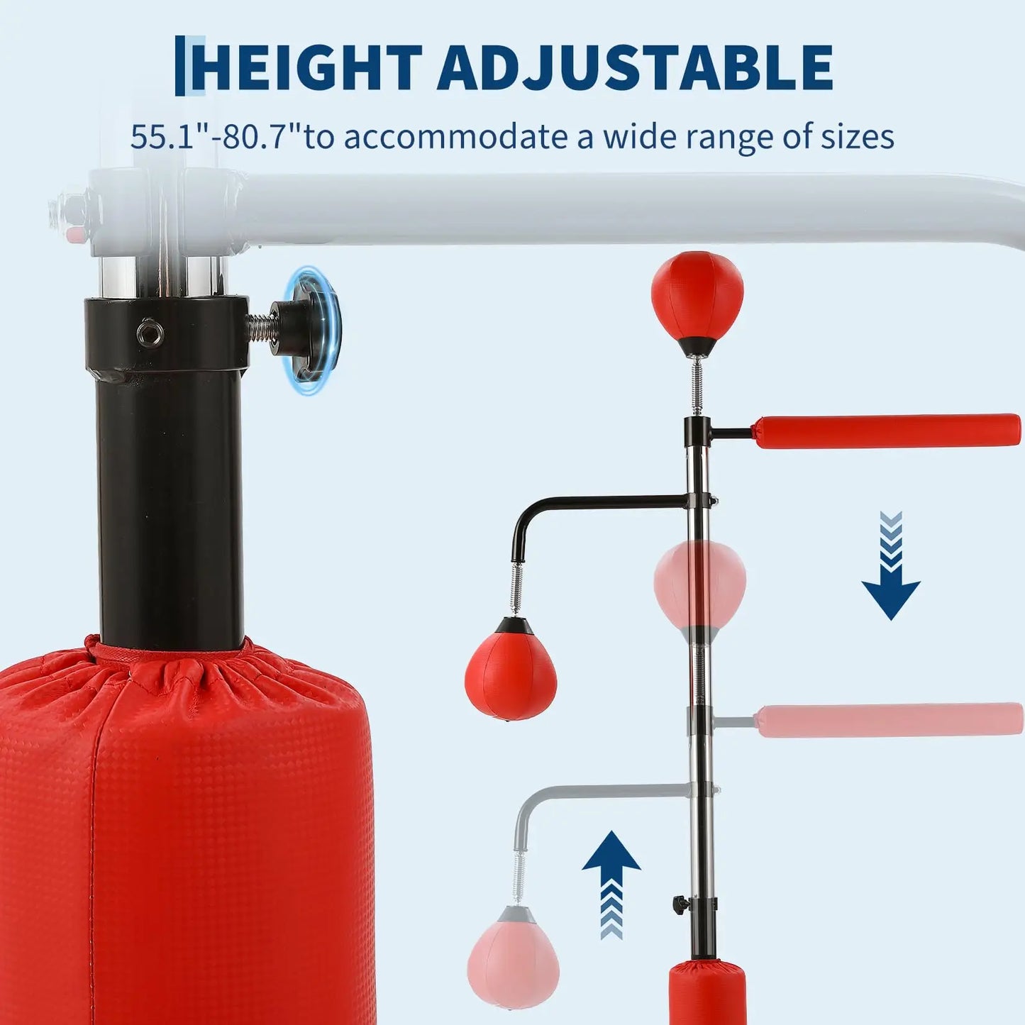 Free Standing Punching Bag With Stand And Two Speed Balls
