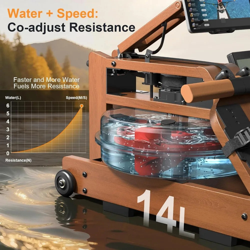 Water Resistance Rowing Machine for Full Body Cardio and Weight Loss