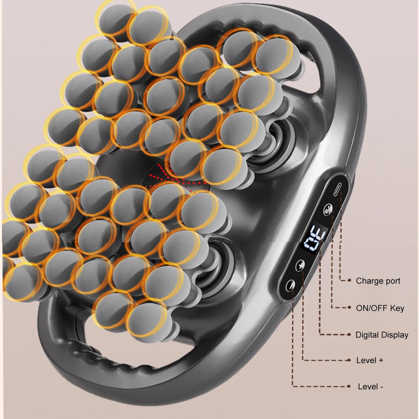 42-Node Electric Massage Roller With LCD Display For Full Body