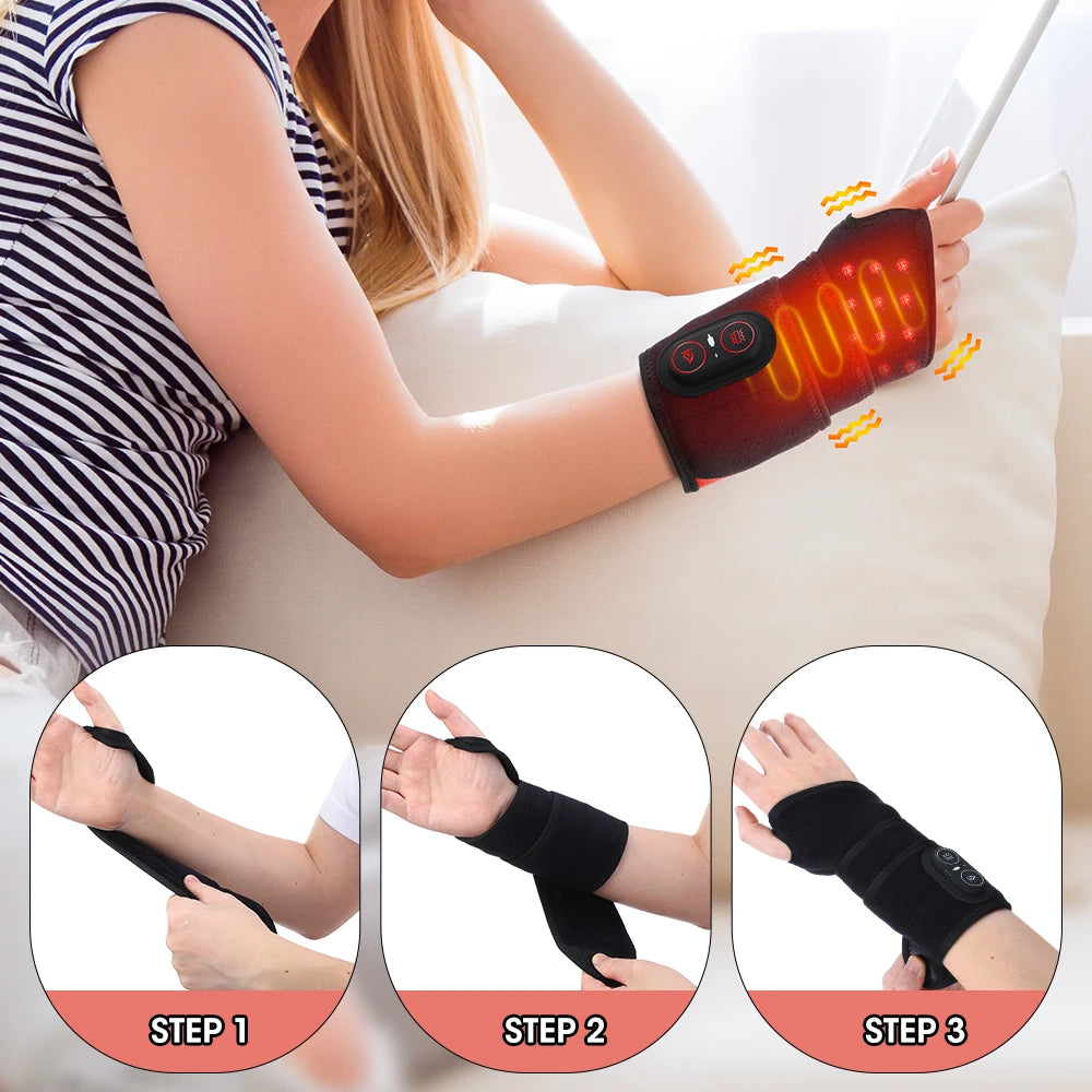 Hailicare Light Therapy Massage Wrap For Hands Wrists Knees Cordless